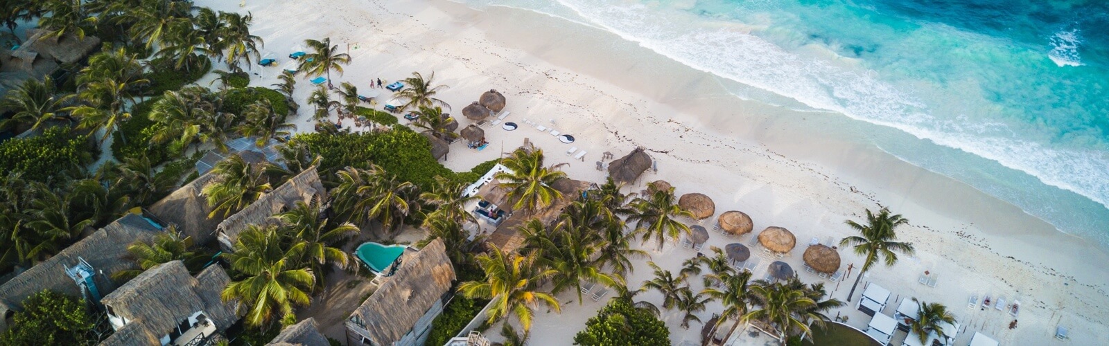 aerial view of beach resort